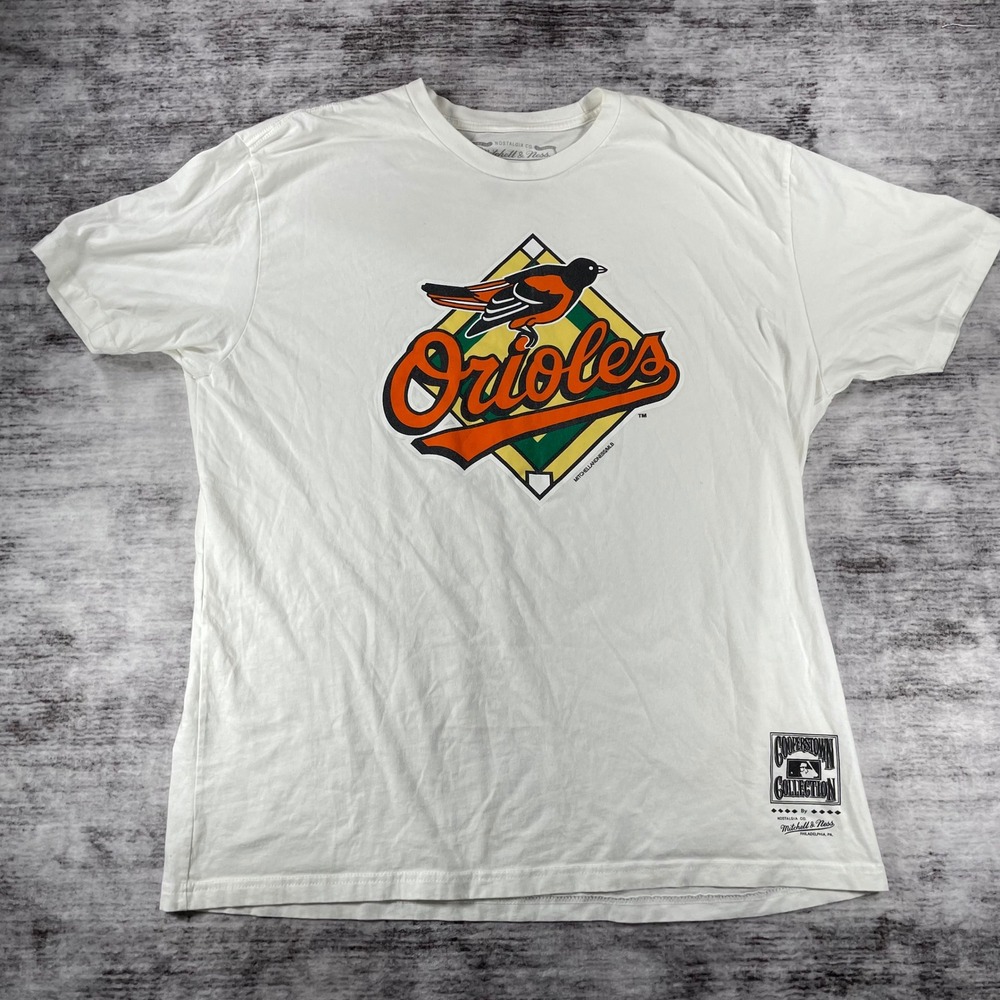 Mitchell & Ness Baltimore Orioles Cooperstown Collection T-Shirt Mens XXL White